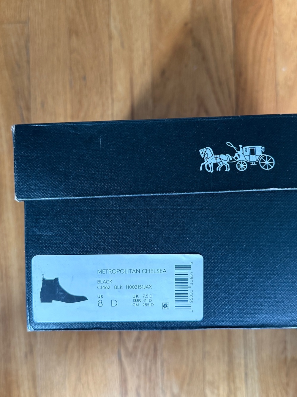 EUC Coach Mens Metropolitan Black Leather Chelsea Boots Size 8D In Box MSRP $295 - Picture 8 of 8